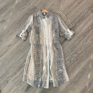 NWOT- Old Navy Sheer Shirt Dress